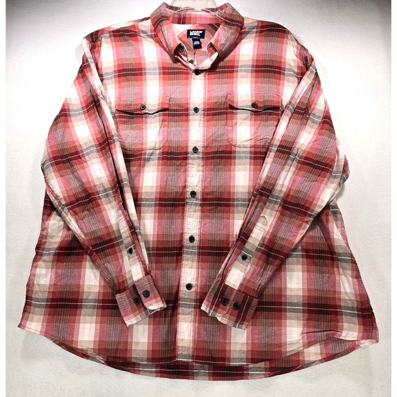 Lands' End Other - Lands End Mens XXL Red Pink Plaid Button Down Shirt Long Sleeve Traditional Fit